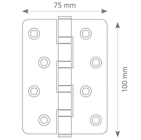 Canex Paslanmaz Menteşe 2.2 mm Oval Siyah