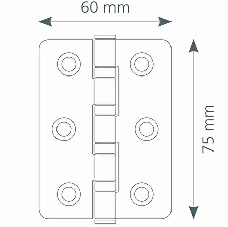 Canex Paslanmaz Menteşe 1.7mm Küçük