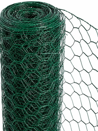 İstanbul Çit Metal PVC Kümes Teli 3/4 İnç - 19 mm Göz 0,70 mm Tel 100 cm x 20 m Altıgen Örgülü Yeşil