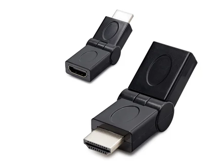 Hdmi Erkek Dişi Mafsallı Adaptör - Siyah HDX1257