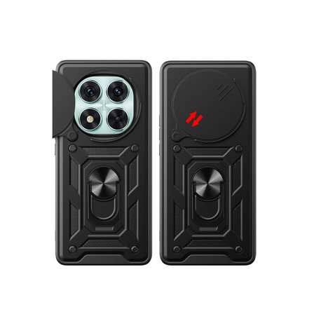 Xiaomi Redmi Note 14 Pro 4g Kılıf Pars Lens Yüzüklü Silikon - Siyah
