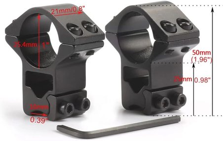 25.4mm Dürbün İçin 11mm Yüksek Havalı  / Av  Ayağı