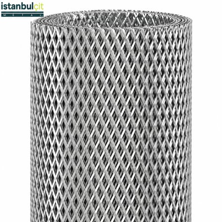 İstanbul Çit Metal Galvaniz Genişletilmiş Metal 0,50 mm 9 x 27 mm Göz Aralıklı 1 x 30 m