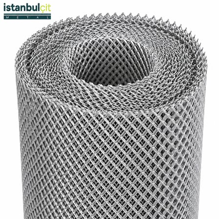 İstanbul Çit Metal Galvaniz Genişletilmiş Metal 0,70 mm 10 x 20 mm Göz Aralıklı 1 x 25 m
