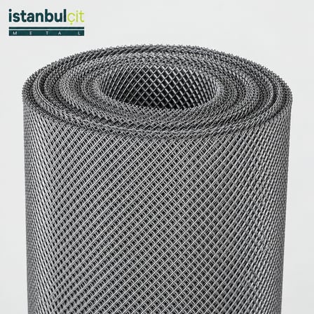 İstanbul Çit Metal DKP Genişletilmiş Metal 0,70 mm 8 x 16 mm Göz Aralıklı 1 x 20 m