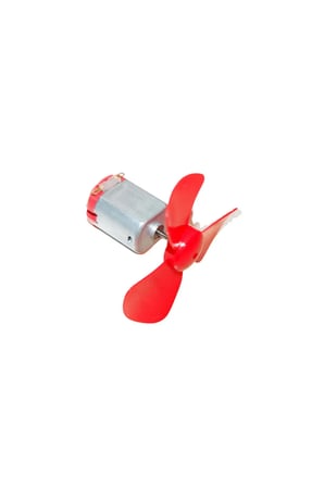 Plastik Pervane 3 Kanat - DC Motor Uyumlu (Kırmızı) - 5'li Paket