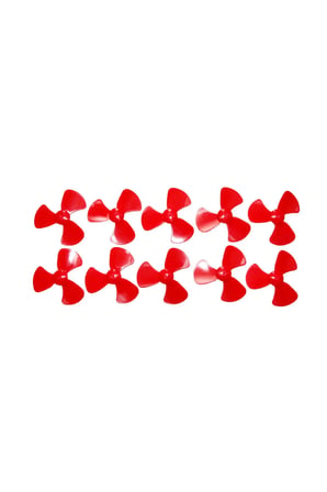 Plastik Pervane 3 Kanat - DC Motor Uyumlu (Kırmızı) - 10'lu Paket