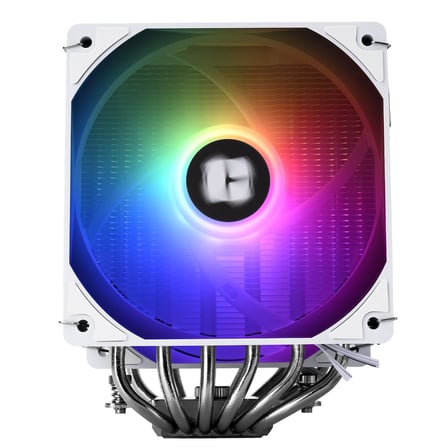 Peerless Assassin 120 Dijital ARGB Beyaz CPU Hava Soğutucu -Sıcaklık Göstergesi | 6 Isı Borusu | 1850RPM PWM 120mm Fanlar, Intel 1851/1700, AMD AM4/AM5 için