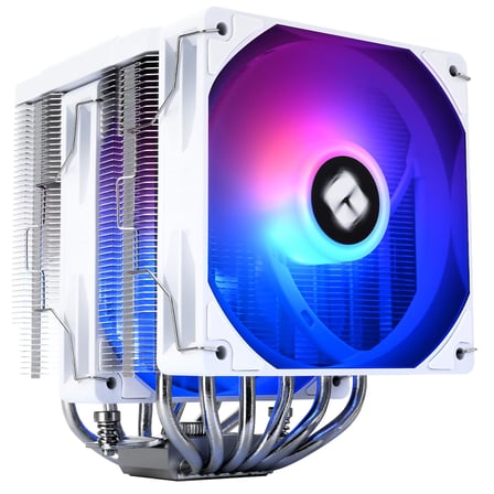Peerless Assassin 120 Dijital ARGB Beyaz CPU Hava Soğutucu -Sıcaklık Göstergesi | 6 Isı Borusu | 1850RPM PWM 120mm Fanlar, Intel 1851/1700, AMD AM4/AM5 için