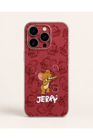 Jerry Kırmızı Eskiz — Tüm Telefon Modellerine Uyumlu Kaplama- Sipariş Sonrası Marka ve Modelinizi İletiniz
