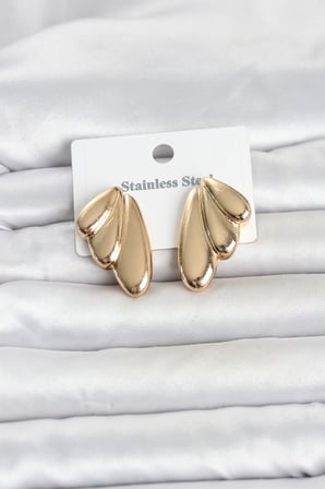 316L Çelik Gold Renk Vintage Kadın Küpe TJ-BKP11808