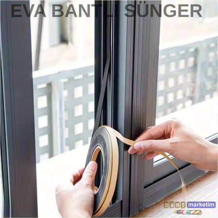 Eva Neopren Conta Sünger Bantlı Sızdırmazlık Bandı 3mm Kalınlıkta 8mmx20mt