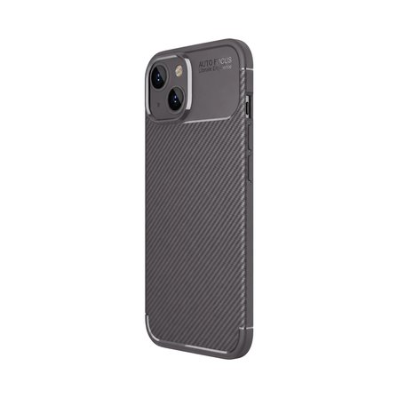 Apple İphone 15 Kılıf Auto Focus Karbon Kapak - Gri