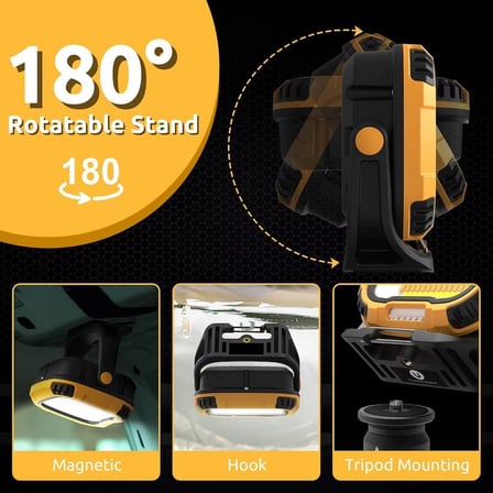 Wison Ws-582  Powerbank Özellikli Tripod Bağlantılı Mıknatıslı 3500 Lümen Usb Şarjlı Çalışma Feneri