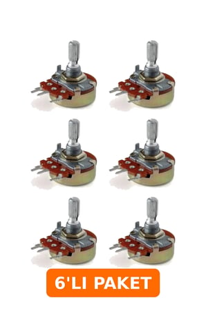 10K Potansiyometre - 6'lı Paket - B10K Arduino Uyumlu