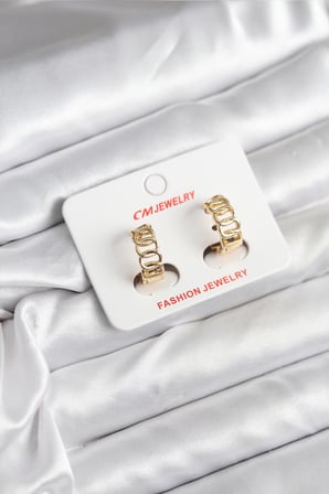 14K Gold Renk Kaplama Samanyolu Model CM Kadın Küpe TJ-BKP11406