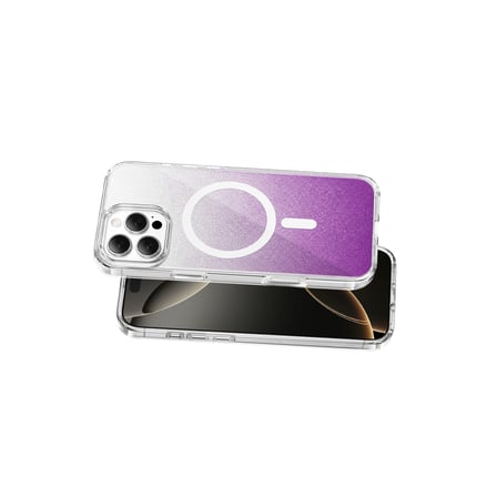 Onegif Apple İphone 16 Pro Max Sora Simli Magsafe Kapak - Mor