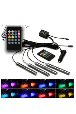 Nkt Group Ayak Altı Led Sese Ve Müziğe Duyarlı Led Rgb Kumandalı Ambiyans