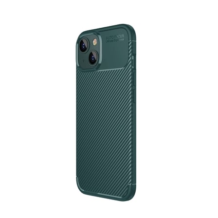 Apple İphone 15 Kılıf Auto Focus Karbon Kapak - Yeşil