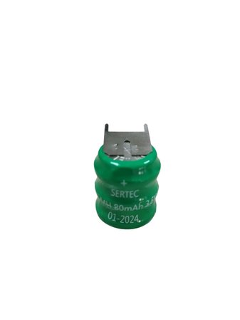 3.6V 3S1P 80 Mah 3 Pin NI-MH Buton Pil