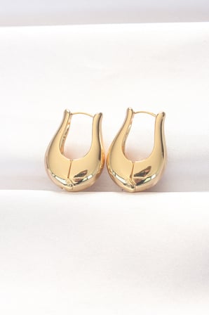 Pirinç Gold Renk Bombeli Küpe TJ-BKP8878