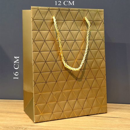 Mini Boy Gold Karton Hediye Çantası
