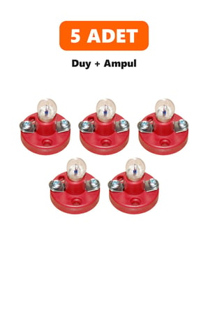 Mini Duy ve Ampul (2,5V) - Fen Deney Lamba Seti - Duy + Ampul - 5'li Paket