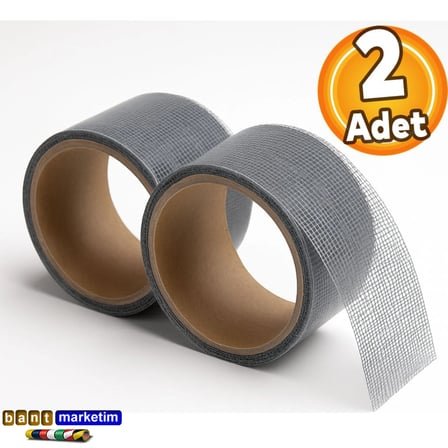Sineklik Tamir Bandı 50mm x 2m Kendinden Yapışkanlı Yama Bandı Delik ve Yırtık Onarım (2 Adet)