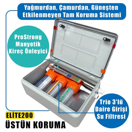 Elite Serisi 200 Villa Tipi Kompakt Su Filtresi ve Manyetik Kireç Önleyici Set
