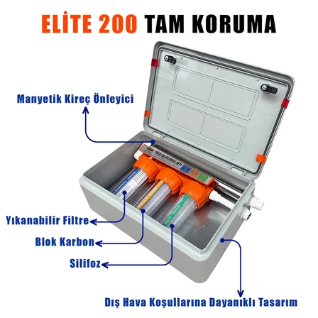 Elite Serisi 200 Villa Tipi Kompakt Su Filtresi ve Manyetik Kireç Önleyici Set