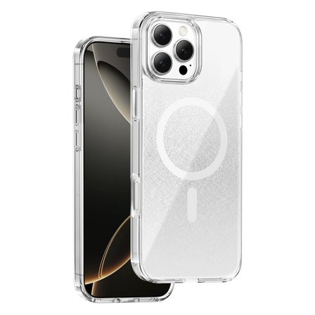 Onegif Apple İphone 16 Pro Max Sora Simli Magsafe Kapak - Beyaz