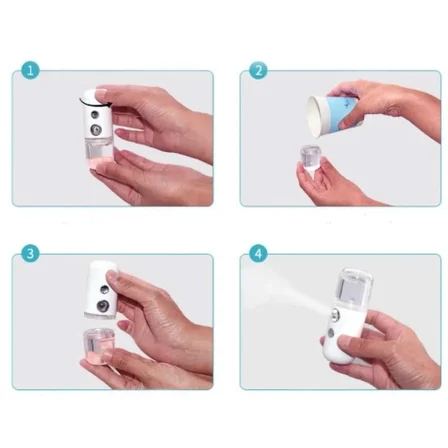 Şarjlı Mini Yüz Nemlendirici Dezenfektan Cihazı Mist Sprayer