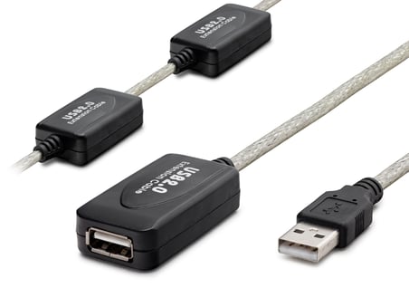 Usb Uzatma Kablosu 25 M - Silver Siyah HDX7546