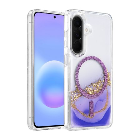 Onegif Samsung Galaxy A37 5g Lotus Simli Magsafe Kapak - Mor