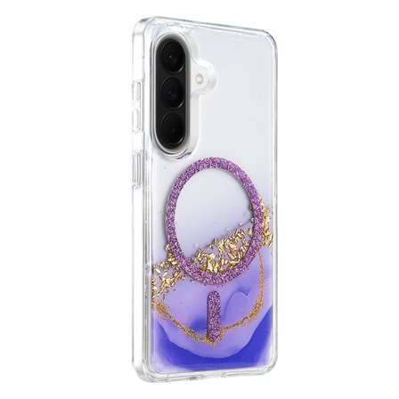 Onegif Samsung Galaxy A37 5g Lotus Simli Magsafe Kapak - Mor