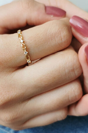 Minimal Roselia Altın Yüzük