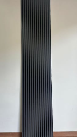 Şahan Art Deco Akustik Duvar Paneli / 60x280 / 5 Mm Keçe / 6 Mm Çıta (Antrasit)
