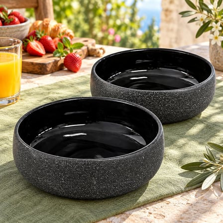 El Yapımı Seramik Salata Kasesi, Yulaf Granola ve Kahvaltı Kasesi, Sağlıklı Beslenme ve Diyet Kabı, Smoothie Bowl, Açai Bowl, Çorba Servis Kabı, Orta Boy Kase, Mikrodalga Uyumlu, MIDNIGHT