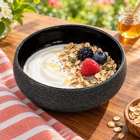 El Yapımı Seramik Salata Kasesi, Yulaf Granola ve Kahvaltı Kasesi, Sağlıklı Beslenme ve Diyet Kabı, Smoothie Bowl, Açai Bowl, Çorba Servis Kabı, Orta Boy Kase, Mikrodalga Uyumlu, MIDNIGHT