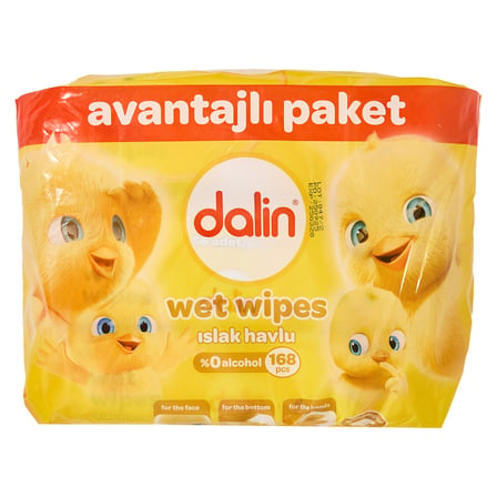 4 Adet Dalin Klasik Islak Havlu 3*56Lı