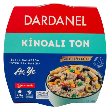 3 Adet Dardanel Konserve Kinoalı Ton Balığı