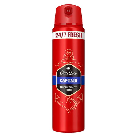 5 Adet Old Spice Captain Erkek Sprey Vücut Deodorantı