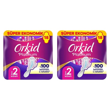 3 Adet Orkid Platinum Hijyenik Ped Uzun
