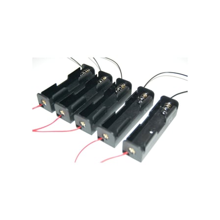 18650 Li-on Pil Yuvası Tekli 5'li Paket - 3.7V Kablolu Batarya Yuvası