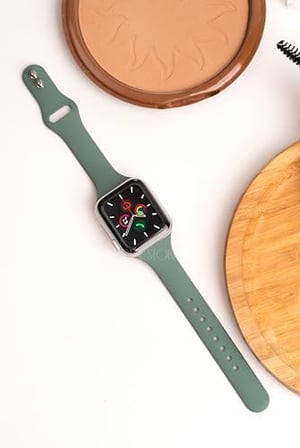 Slim Silikon Kordon, Apple Watch Series 11/10/9/8/7/6/5/3/SE/SE2/SE3 ile Uyumlu, 46mm/45mm/44mm & 42mm/41mm/40mm