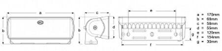 Hella Marine Sea Hawk-XLR Projektör Spot