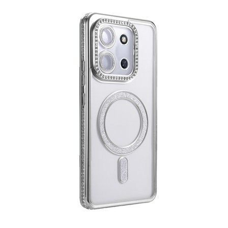 Xiaomi Redmi 15c 4g Joke Simli Magneticsafe Kılıf - Gümüş