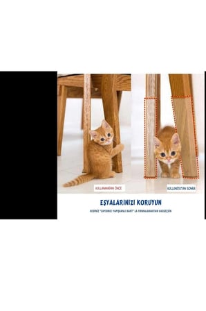 Kedi Caydırıcı Eğitim Bandı, Mobilyalar Için Tırmalamaya Karşı Önleyici, %100 Şeffaf10 Cm X 10 Mtslında