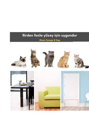 Kedi Caydırıcı Eğitim Bandı, Mobilyalar Için Tırmalamaya Karşı Önleyici, %100 Şeffaf10 Cm X 10 Mtslında