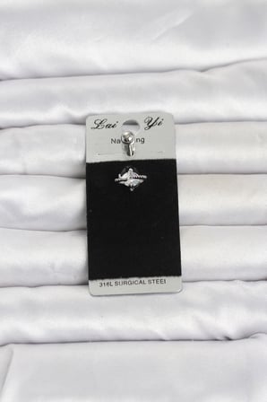 316L Cerrahi Çelik Zirkon Taşlı Göbek Piercing TJ-PR1385